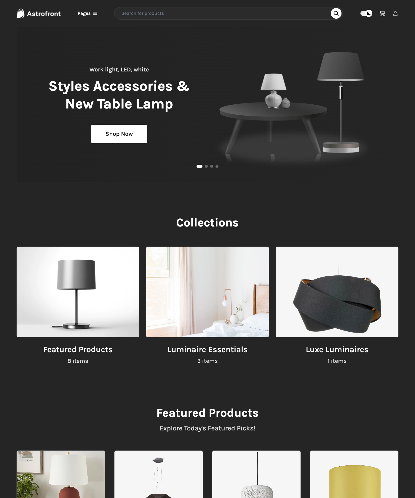 Screenshot of Astrofront