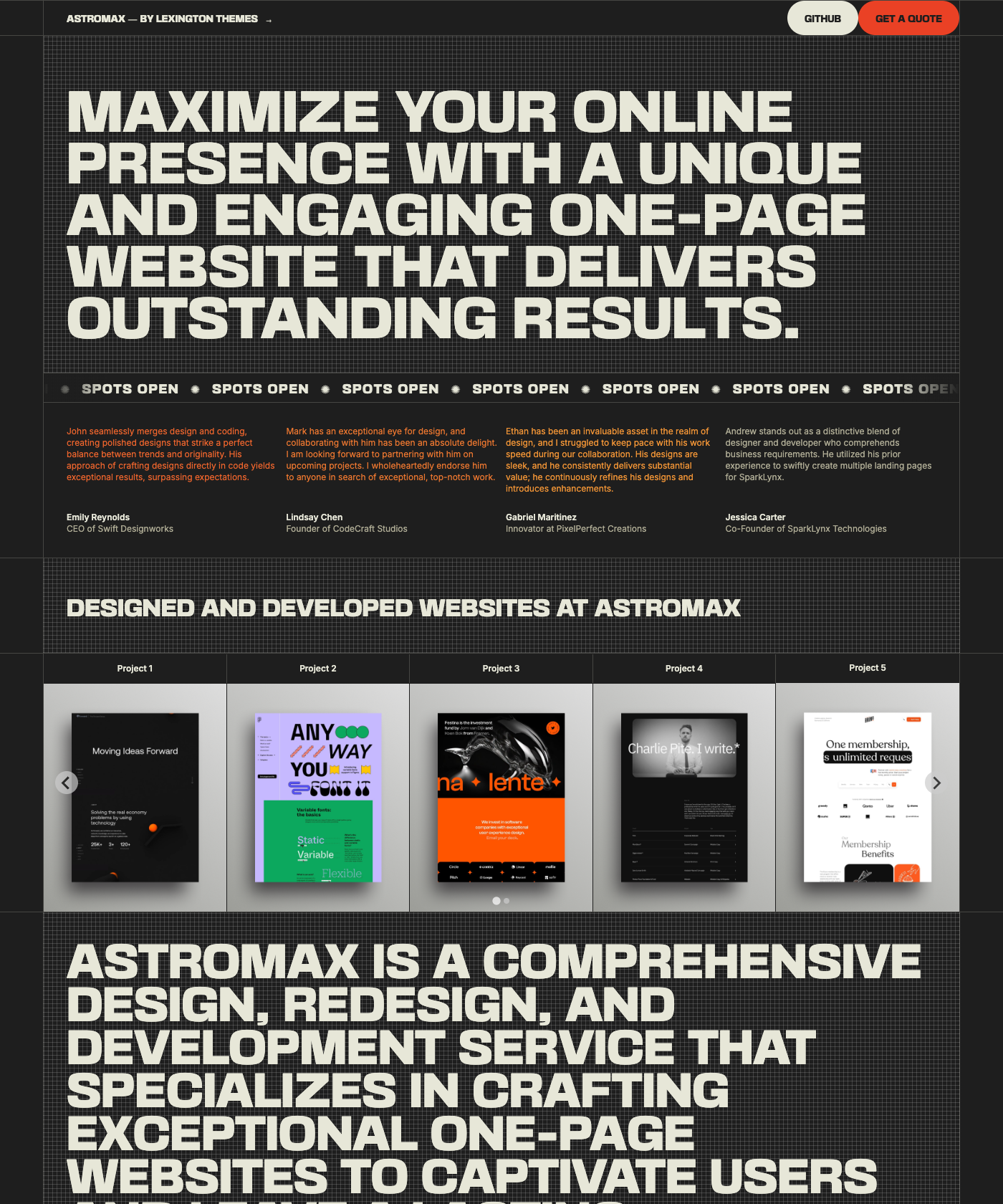 Screenshot of AstroMax