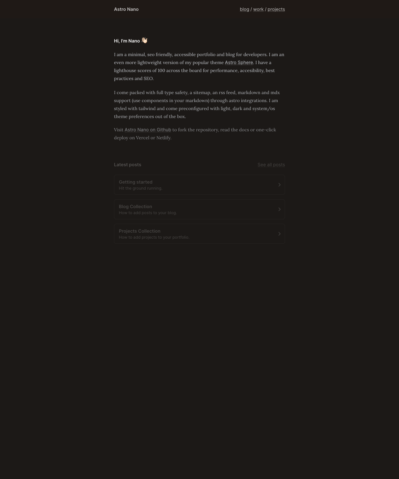 Screenshot of AstroNano