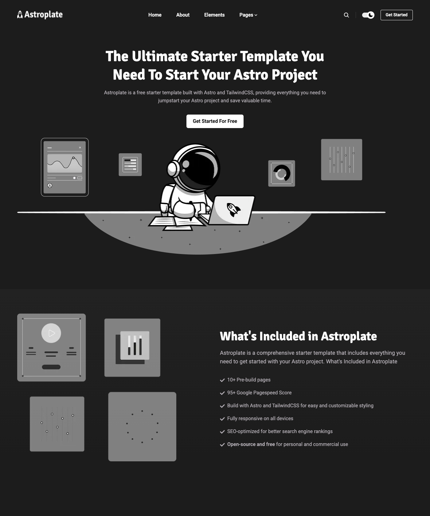 Screenshot of Astroplate - Boilerplate & Starter