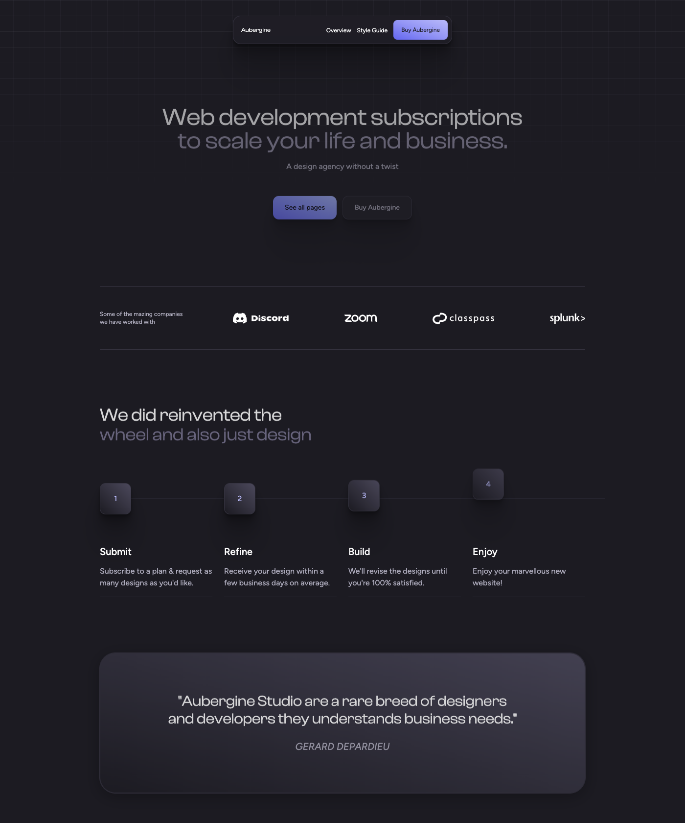 Screenshot of Aubergine