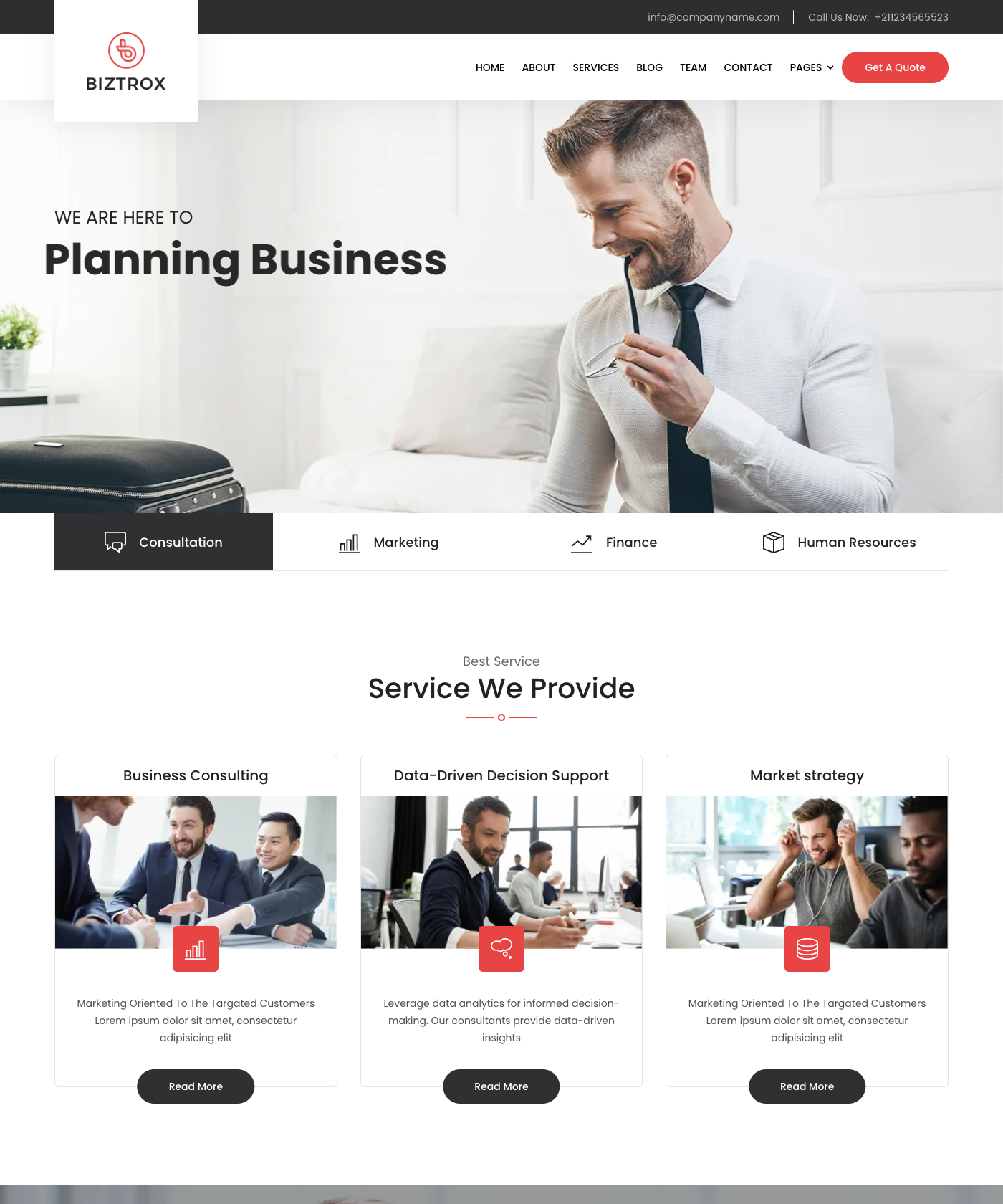 Screenshot of Biztrox Astro