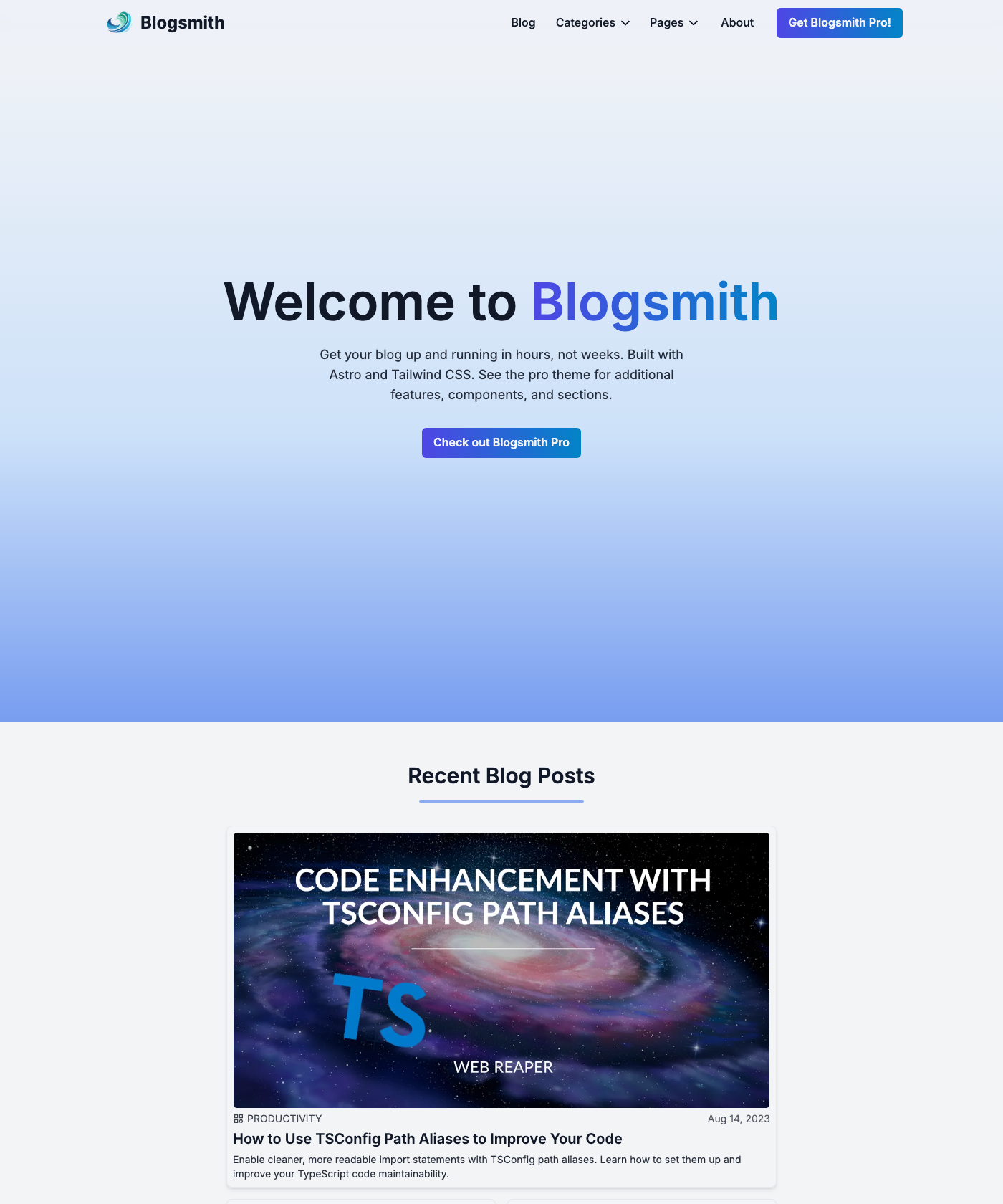 Screenshot of Blogsmith Free
