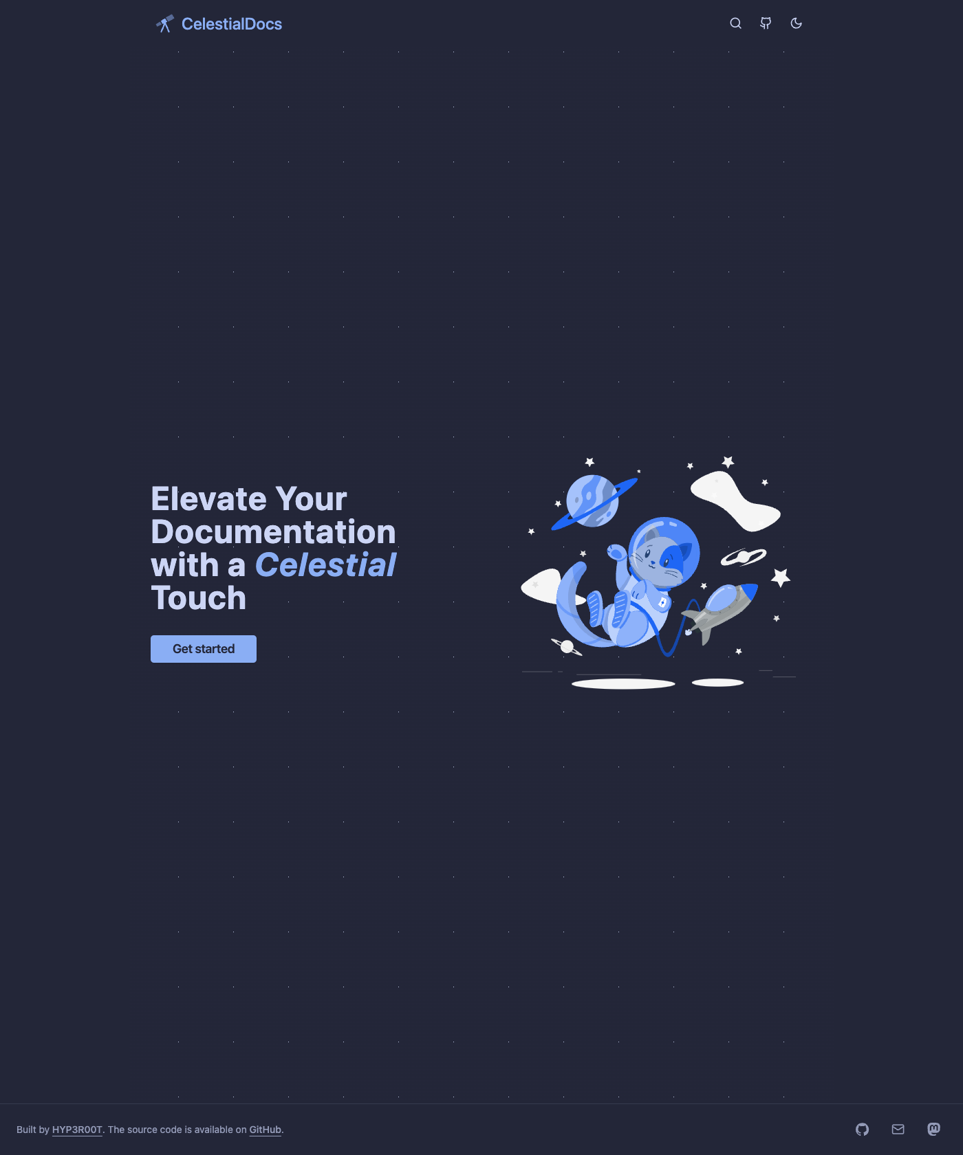 Screenshot of CelestialDocs