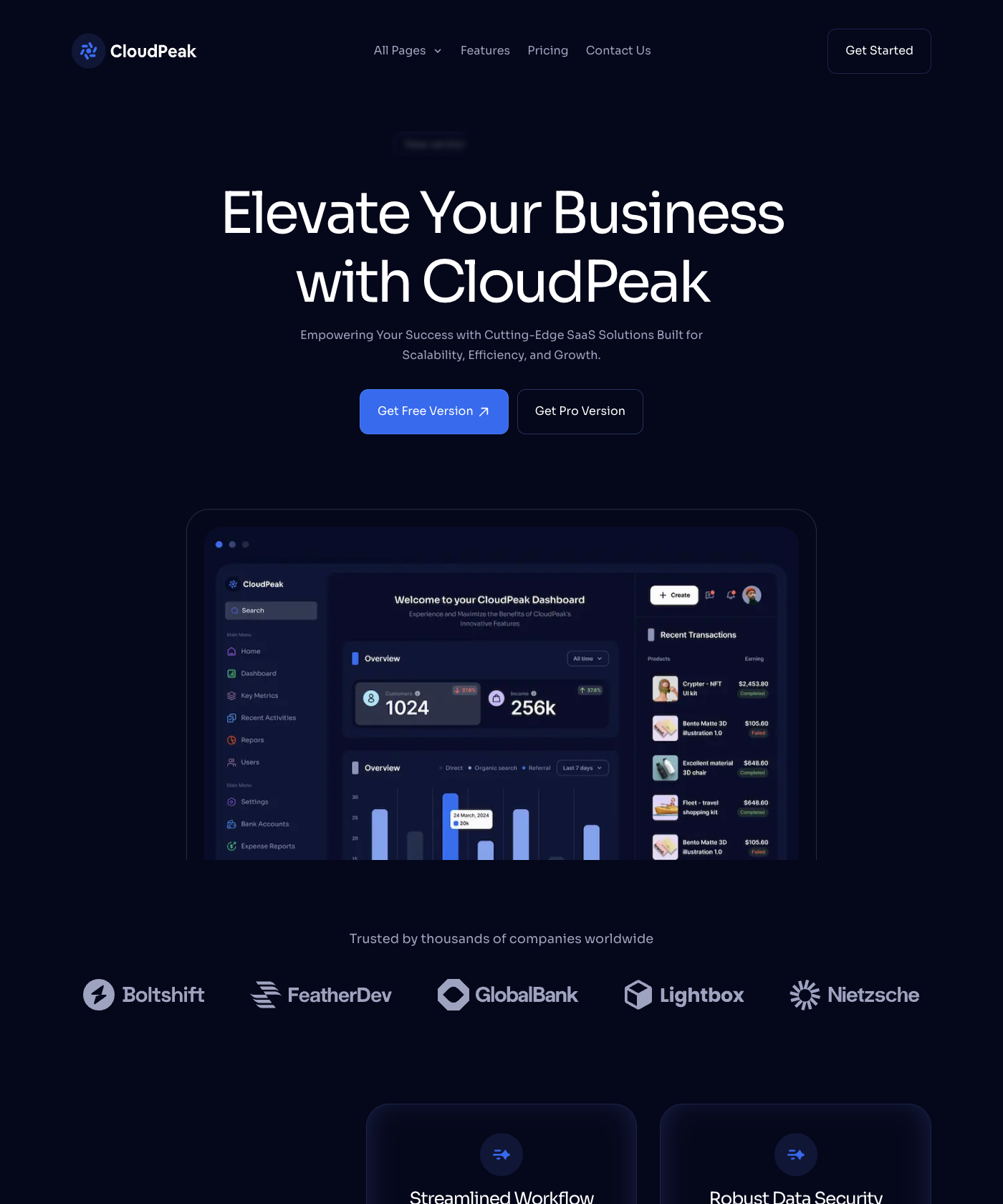 Screenshot of Cloudpeak Astro