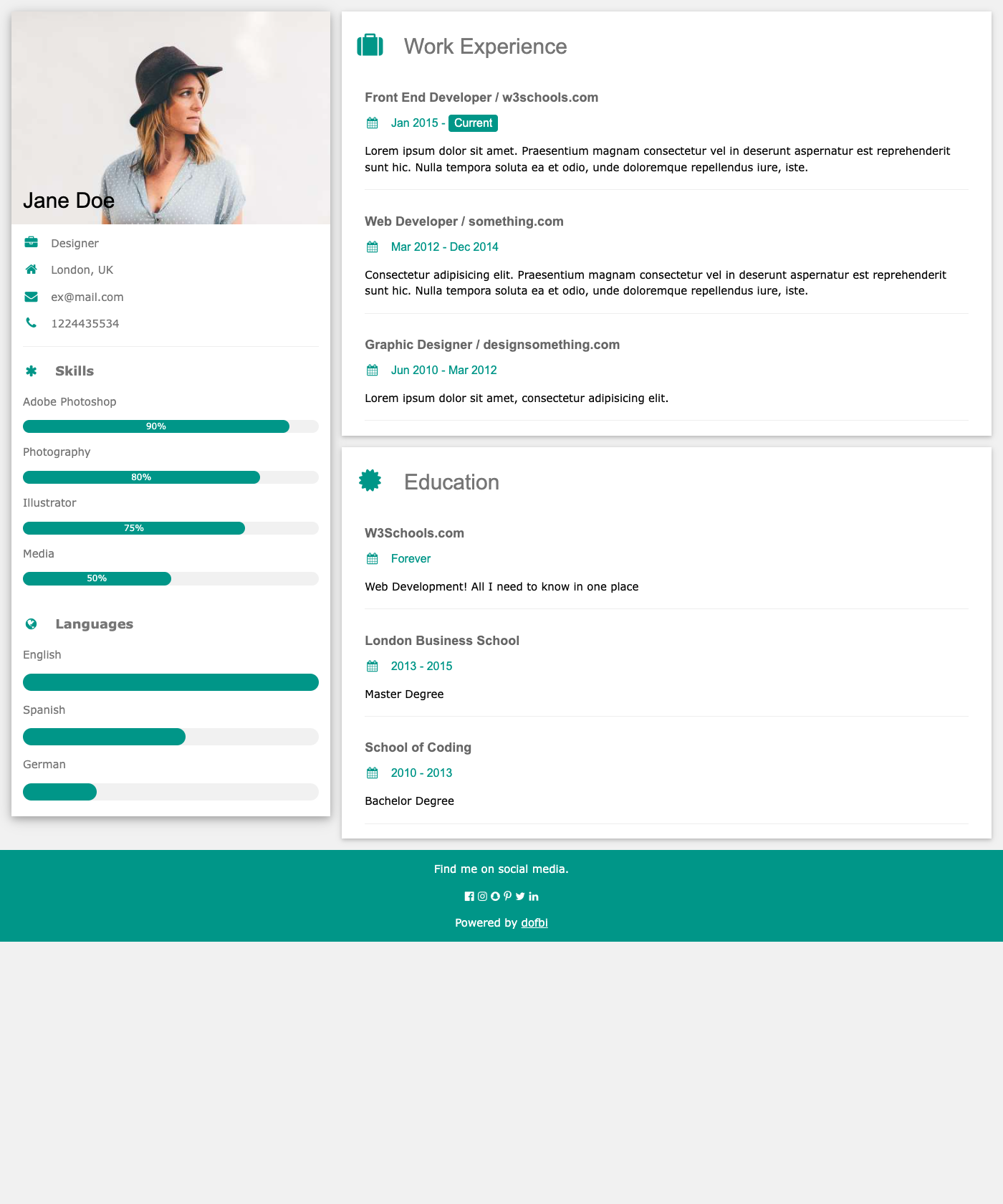 Screenshot of Astro CV