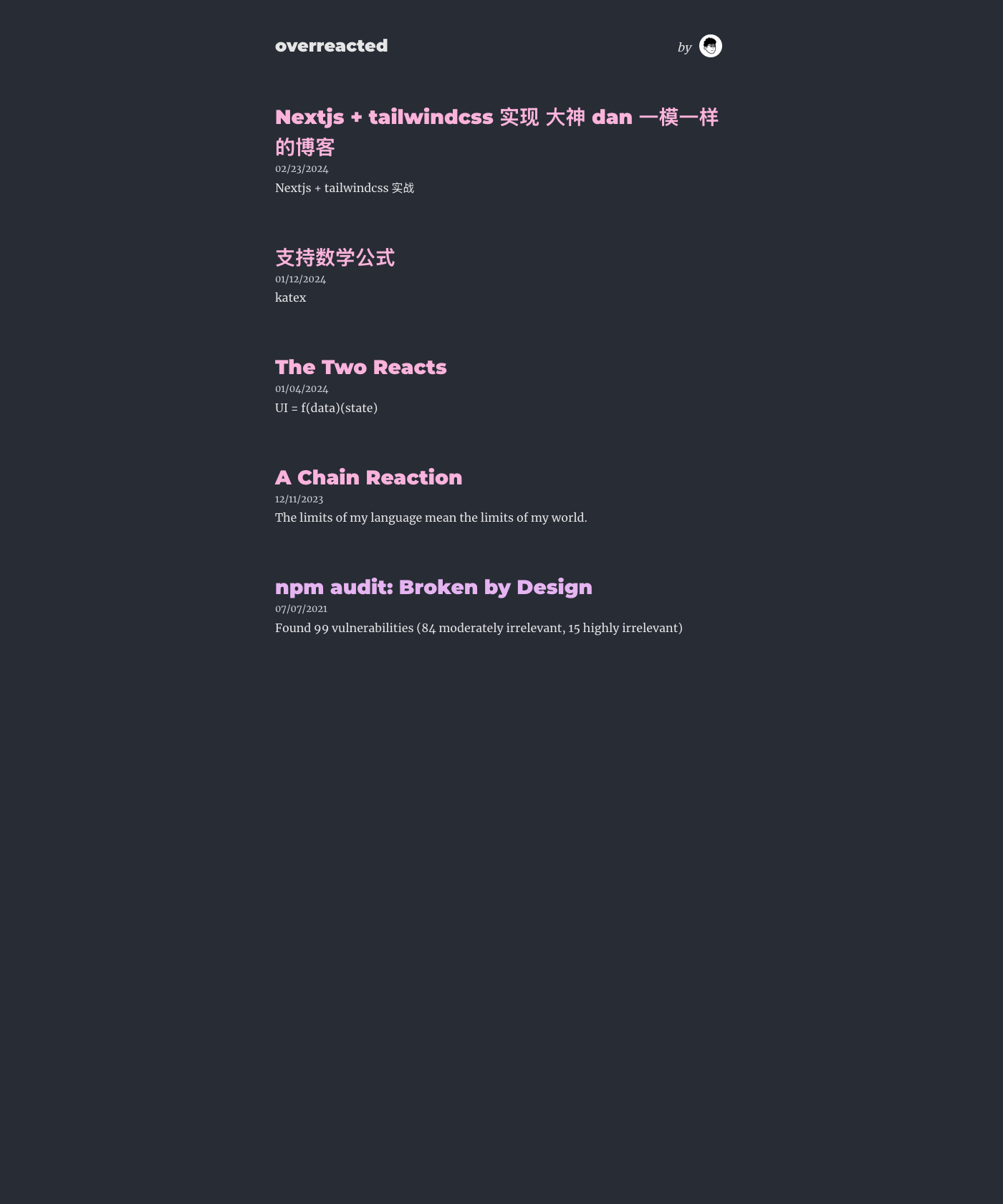 Screenshot of DanStyle Blog