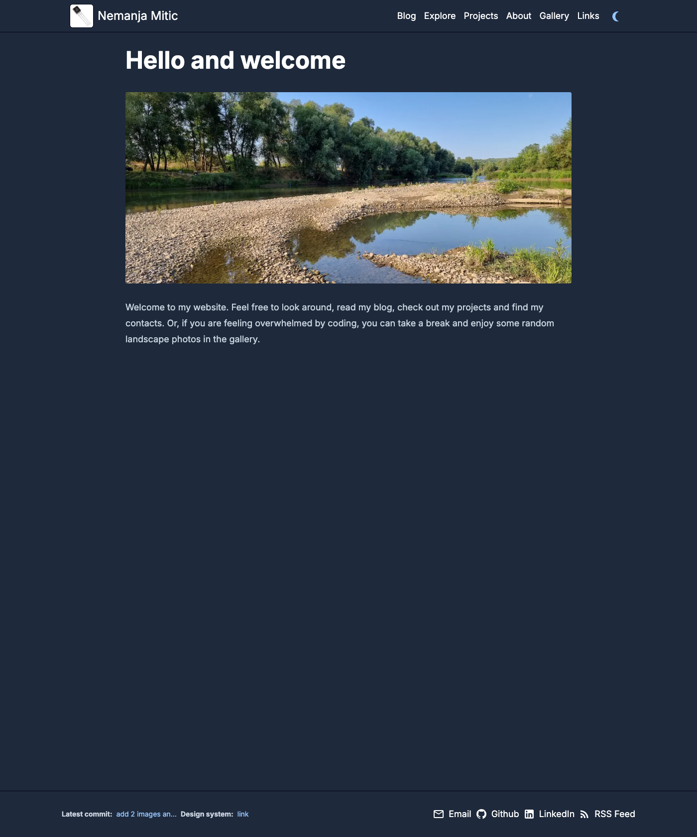 Screenshot of Developer blog