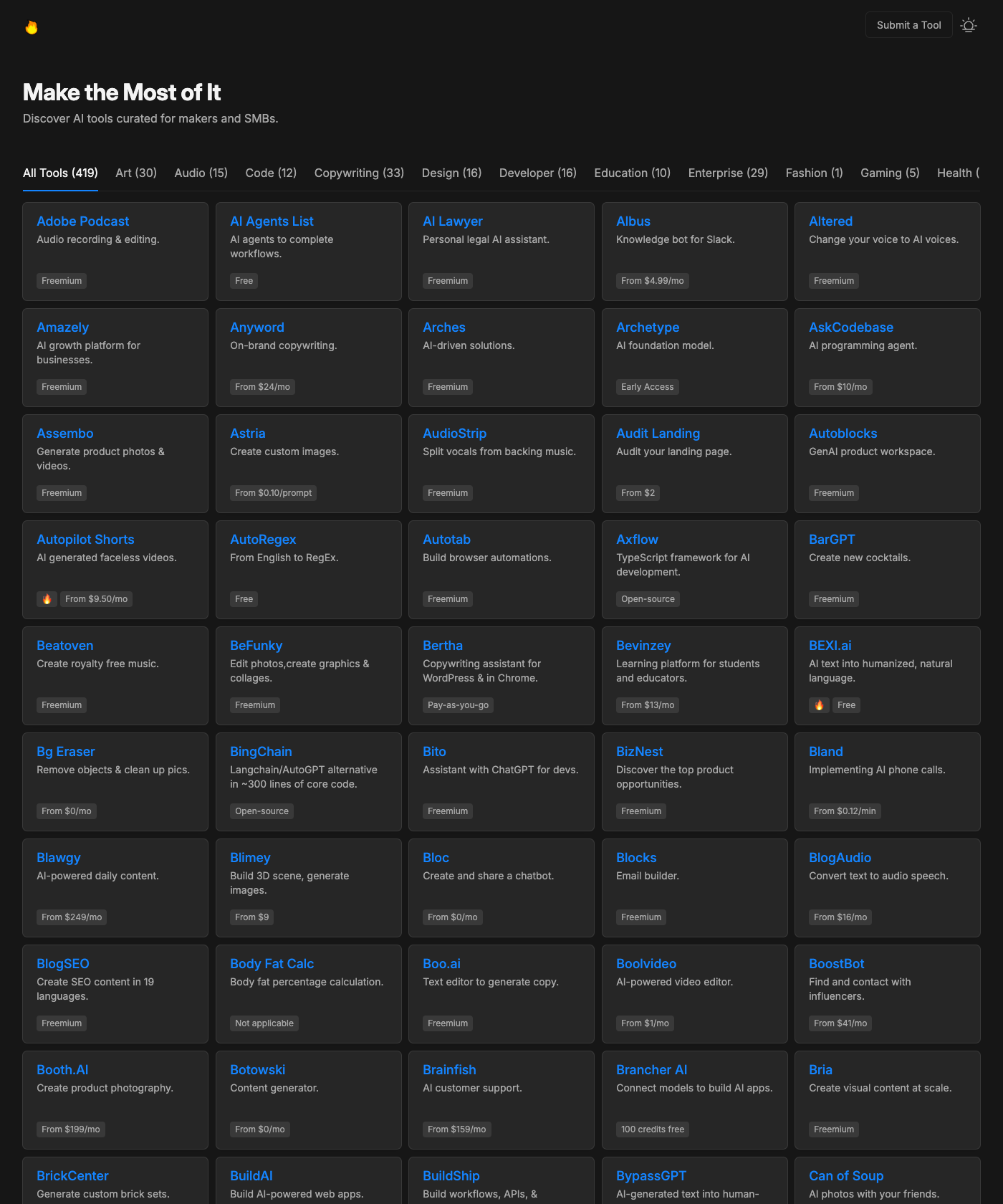 Screenshot of Directory
