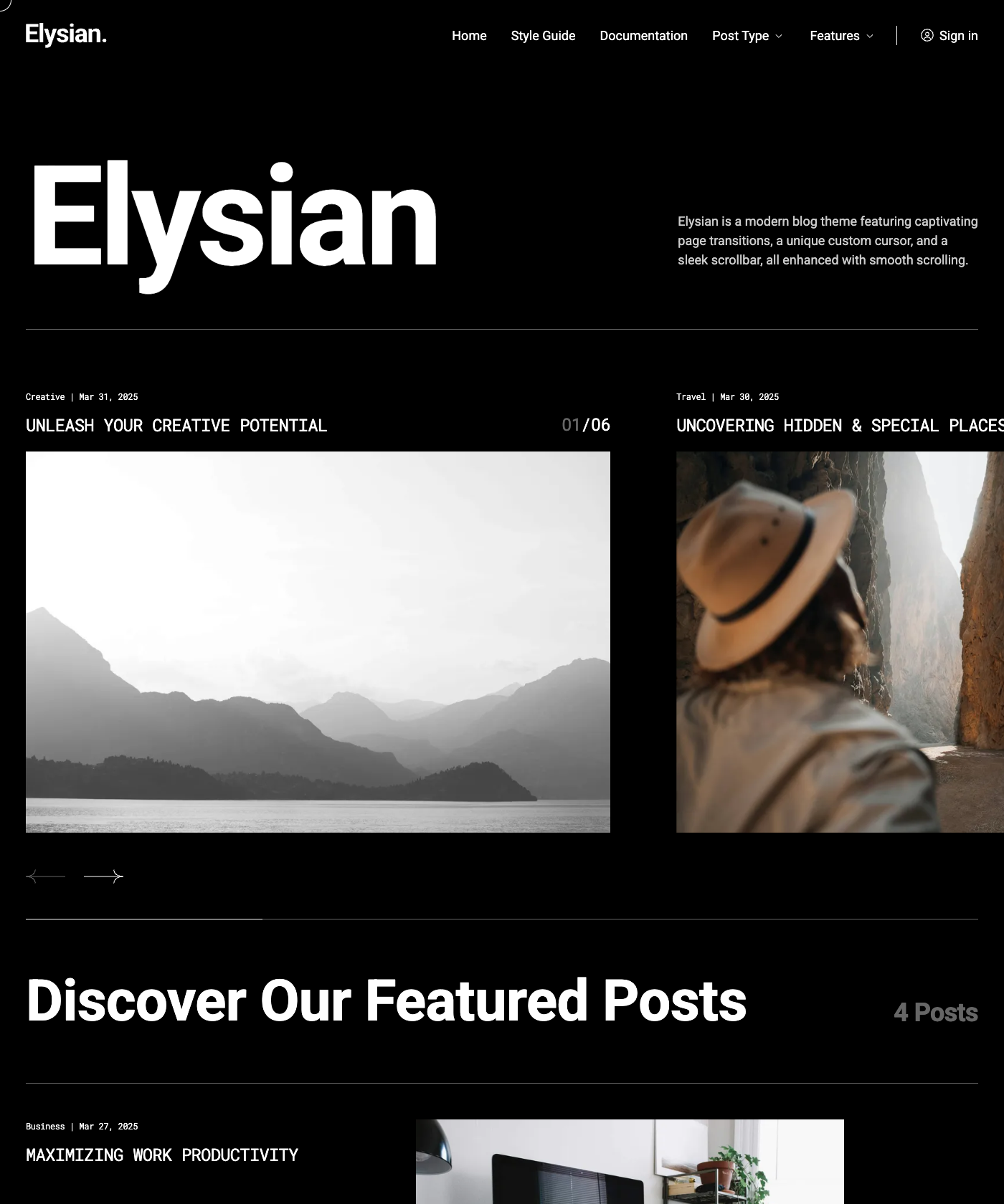 Screenshot of Elysian