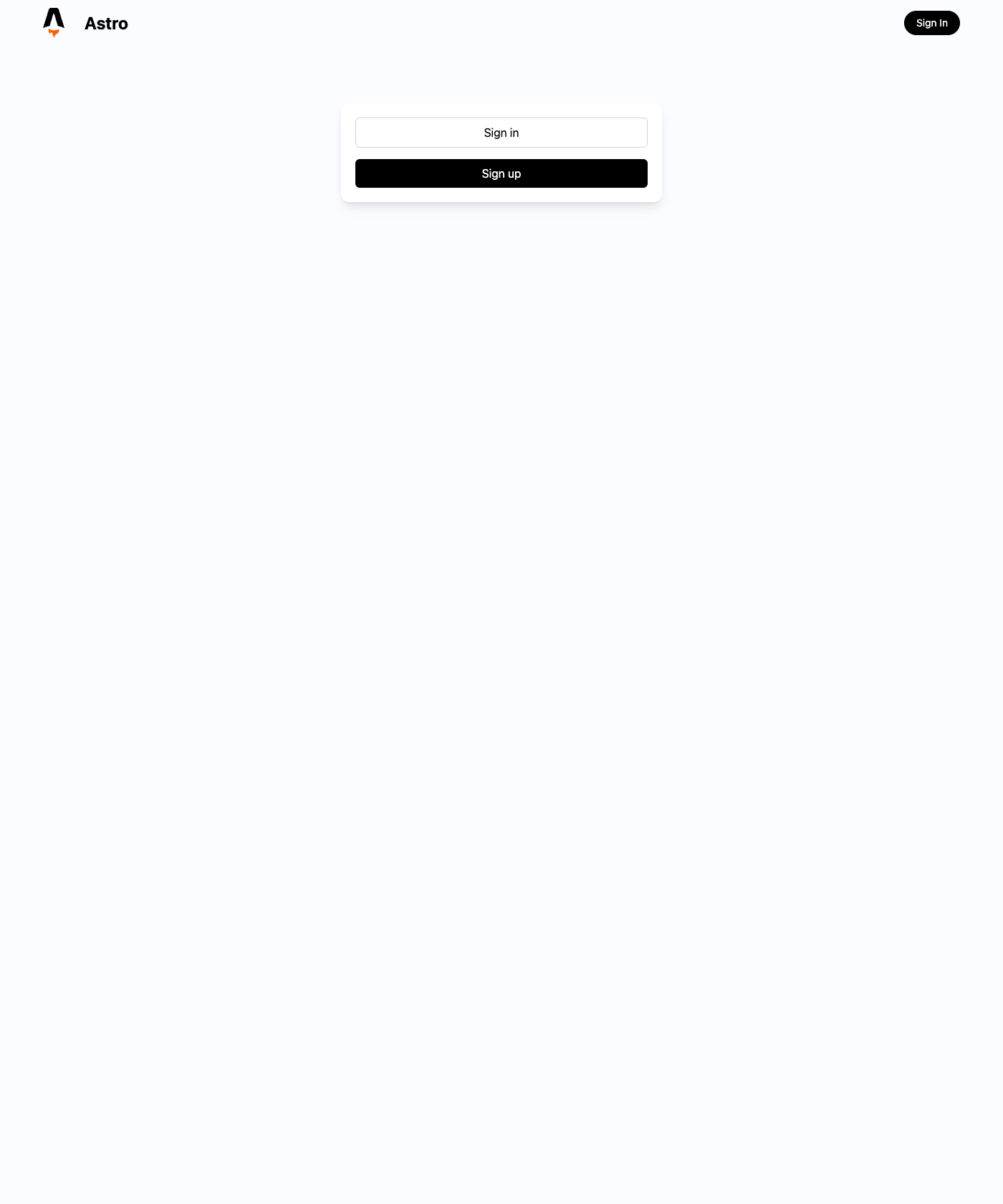 Screenshot of Astro Firebase Svelte Tailwind Starter