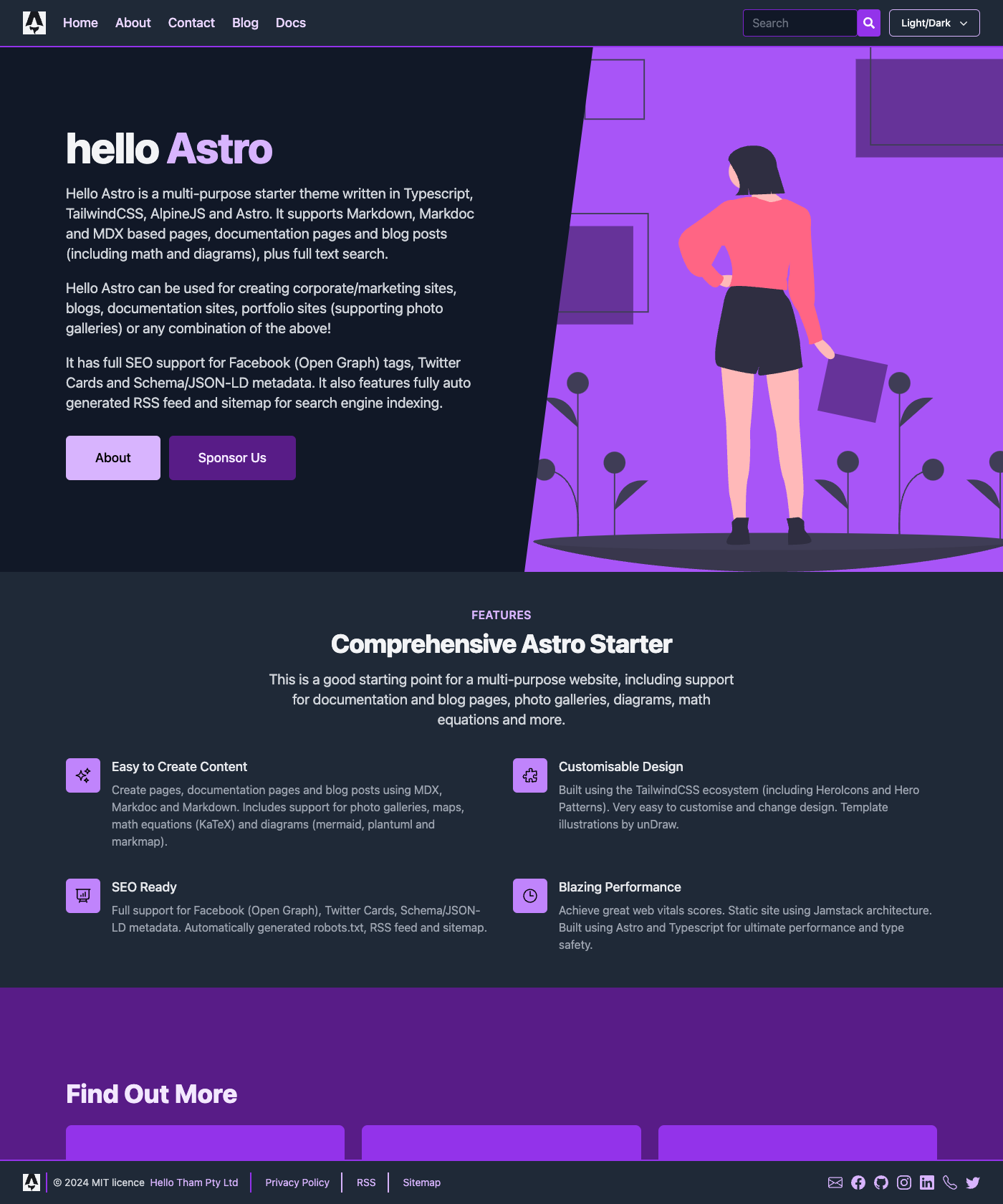 Screenshot of Hello Astro