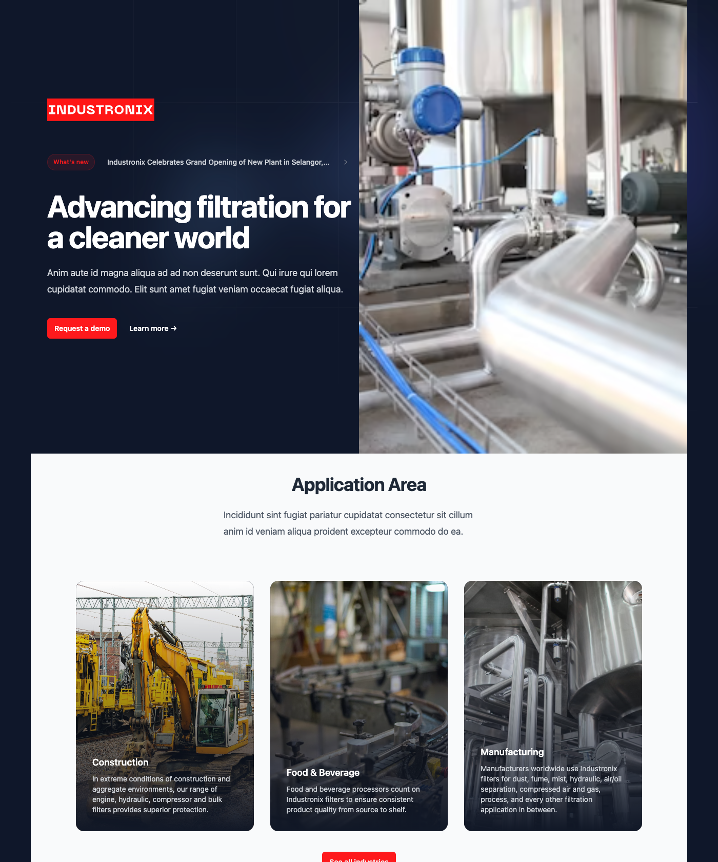 Screenshot of Industronix