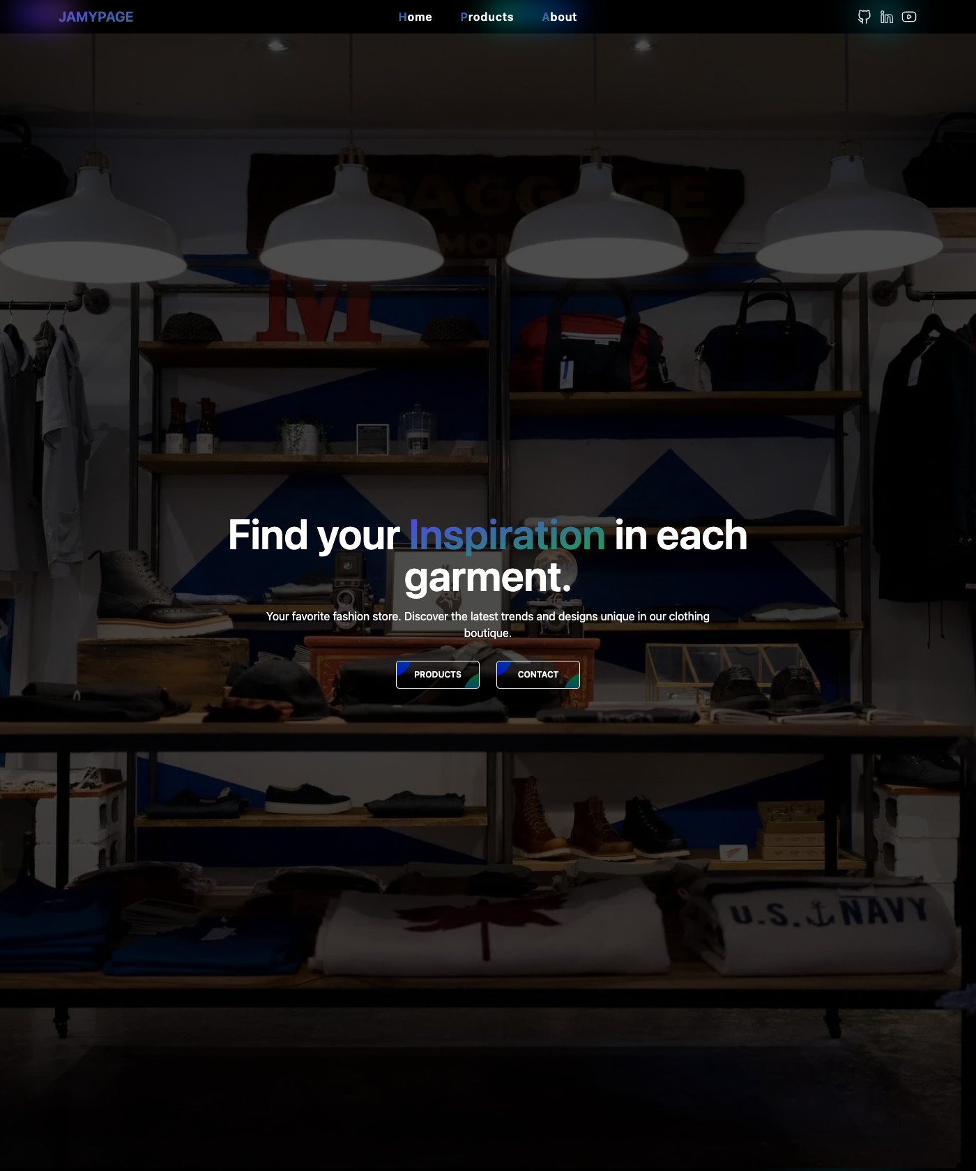 Screenshot of JamyPage