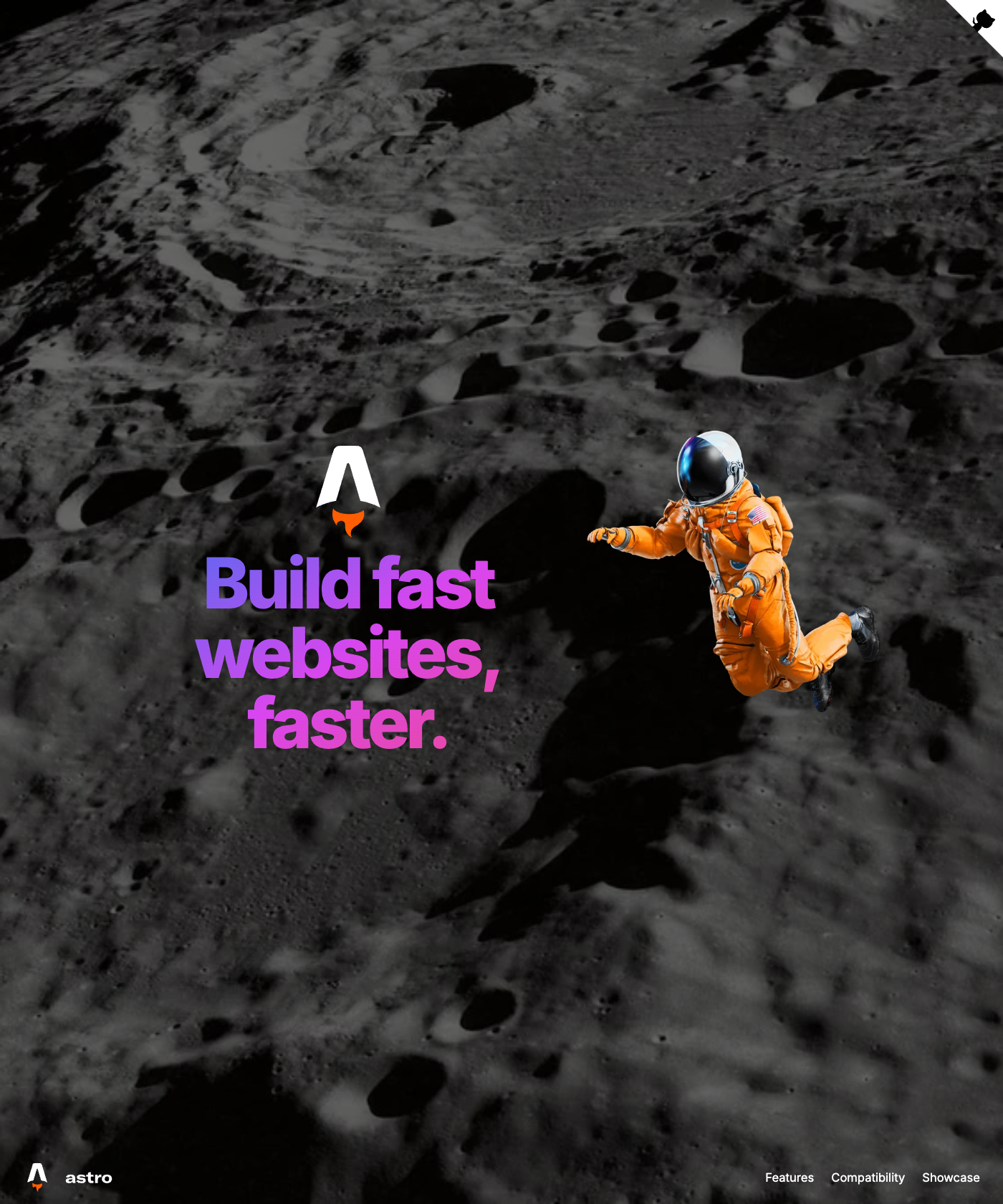 Screenshot of Astro Landing Page