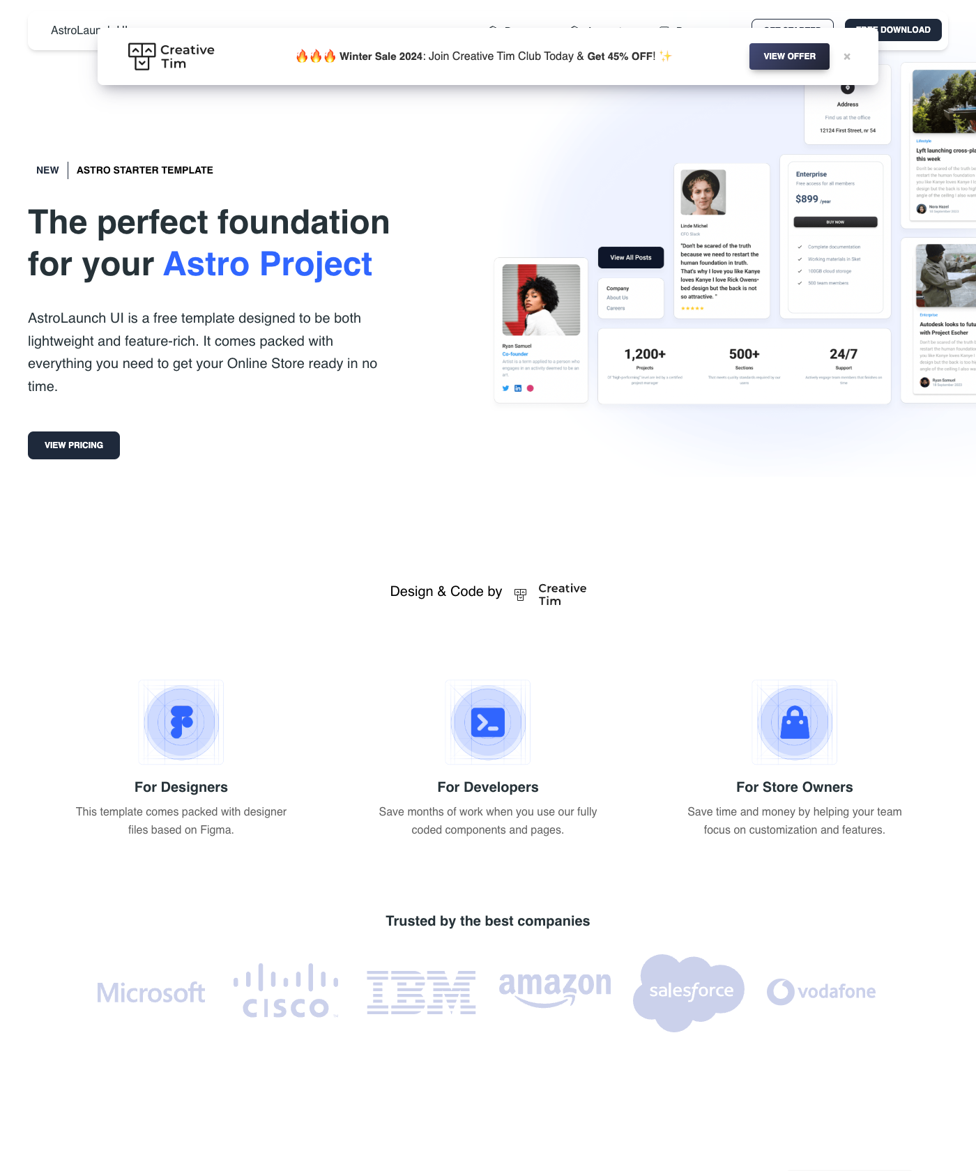 Screenshot of Launch UI