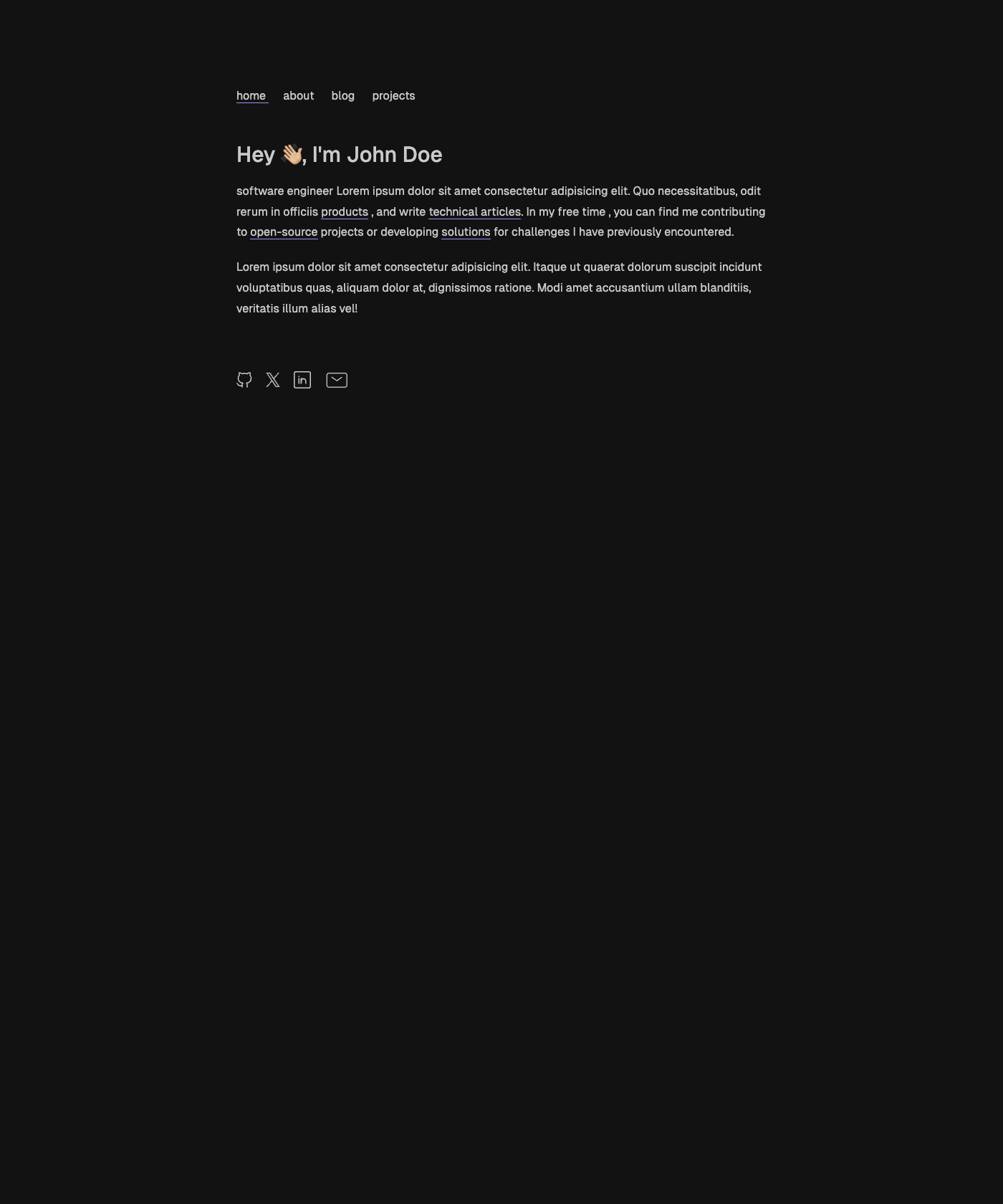 Screenshot of Astro Mimimal Portfolio