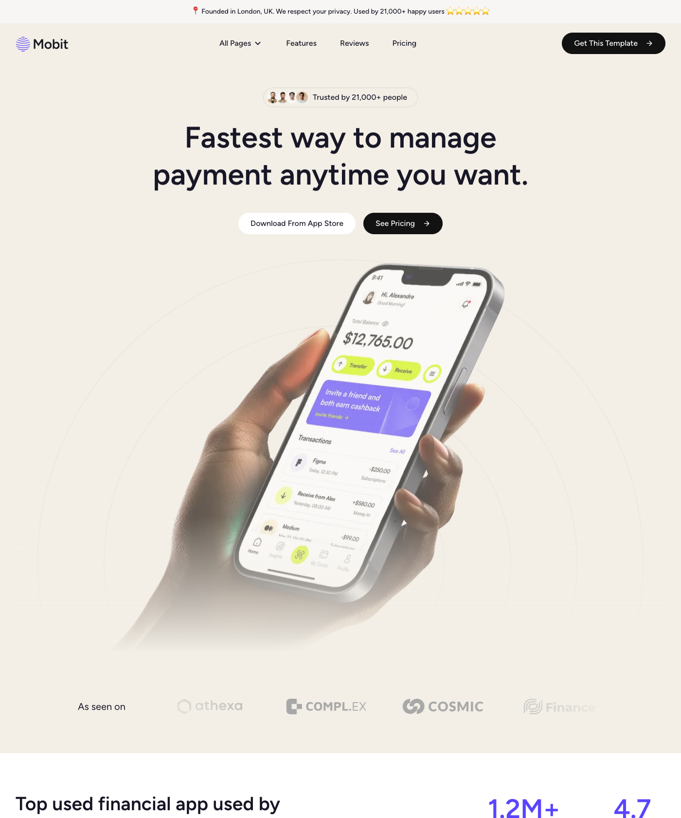 Screenshot of Mobit Astro