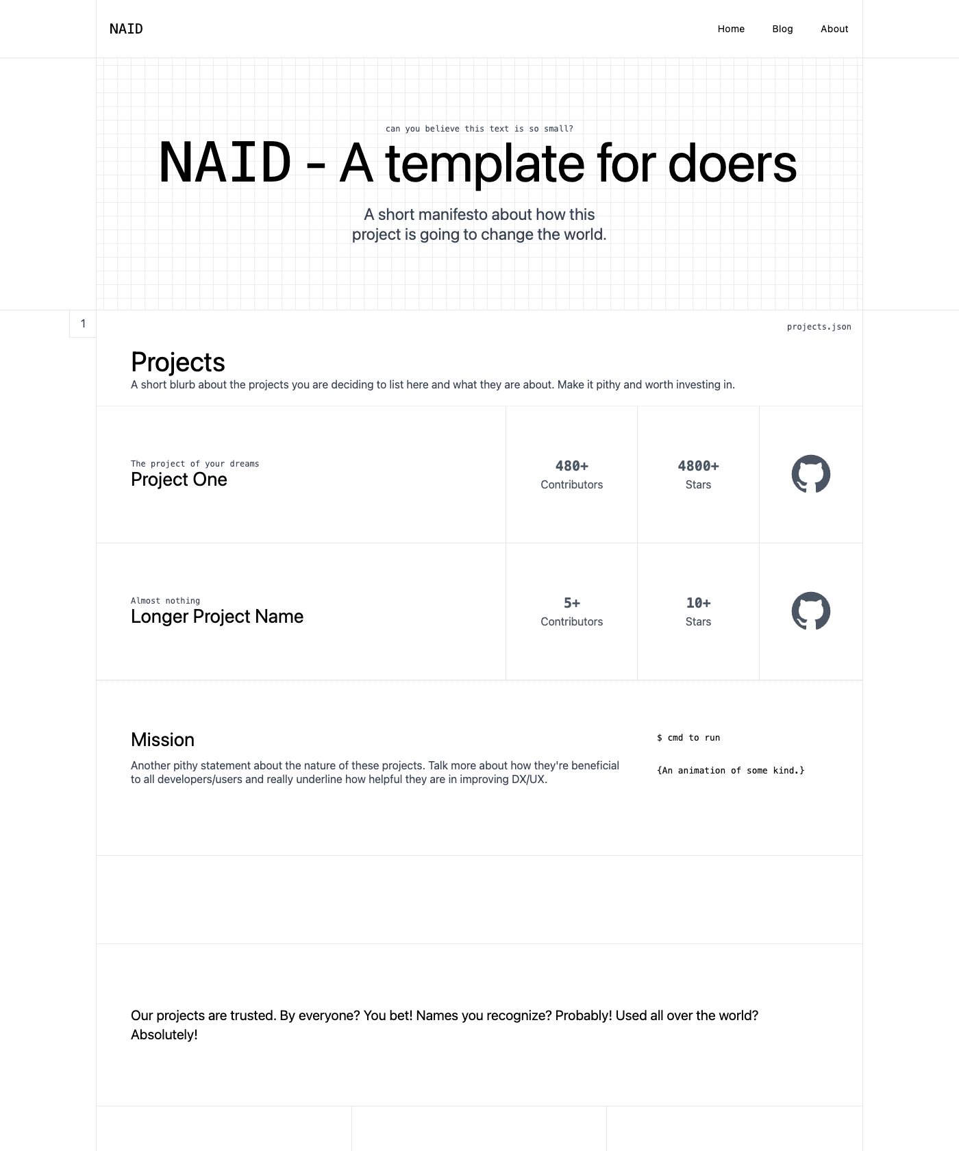 Screenshot of NAID
