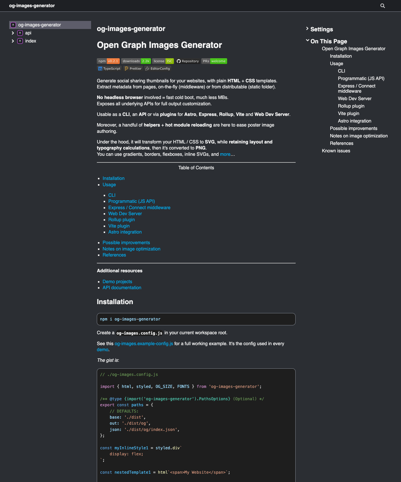 Screenshot of Og Images Generator