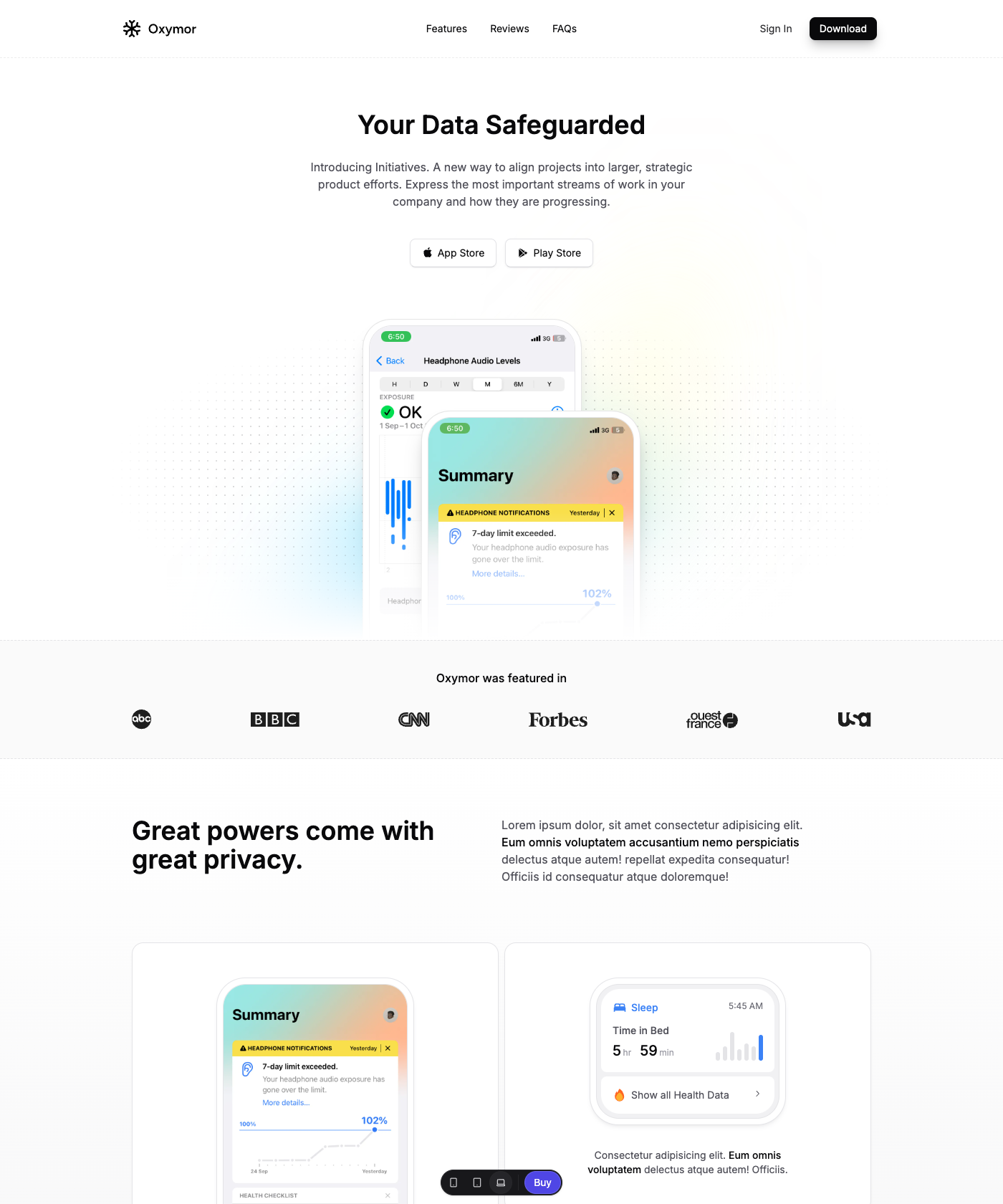 Screenshot of Oxymor YV