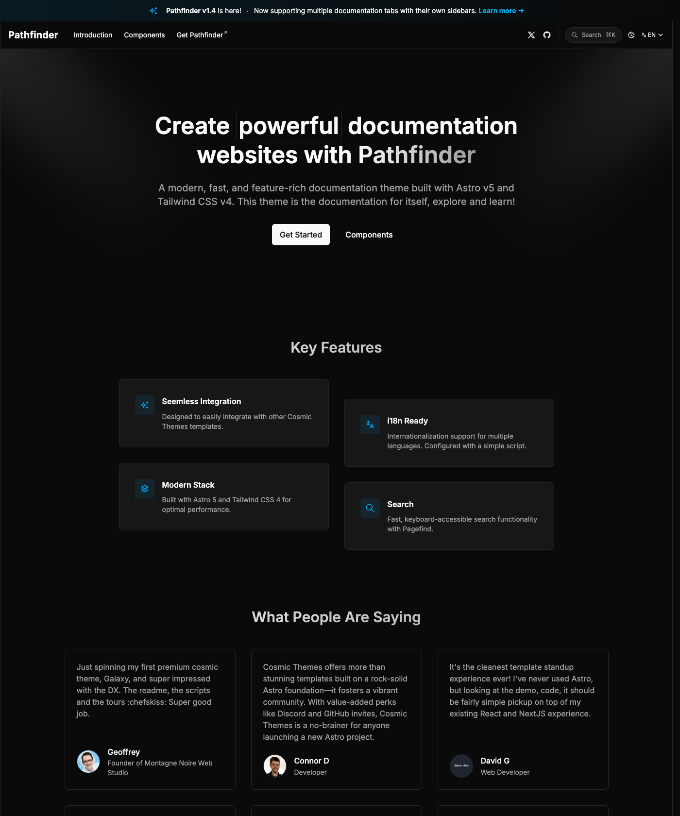 Screenshot of Pathfinder