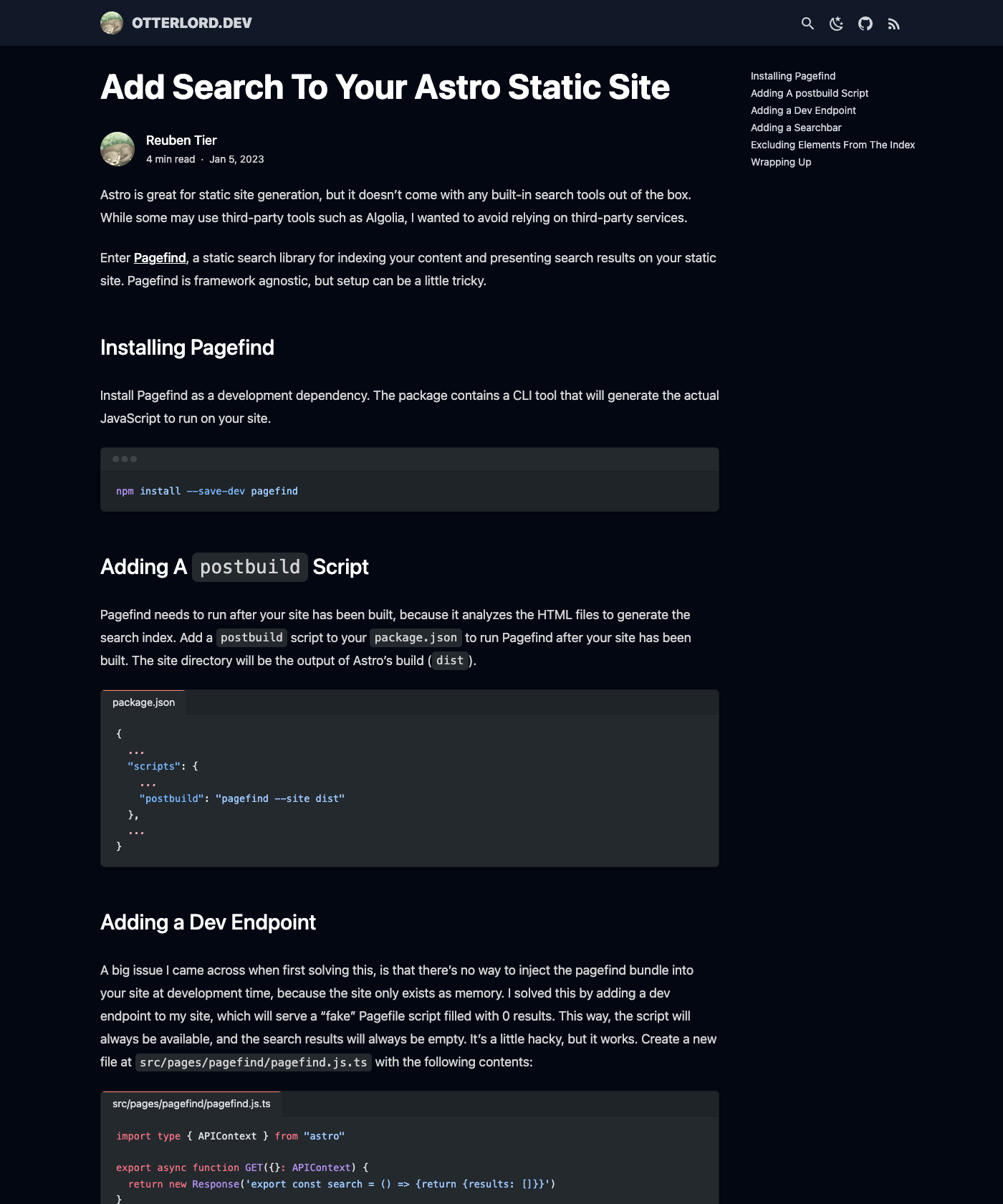 Screenshot of Astro Search