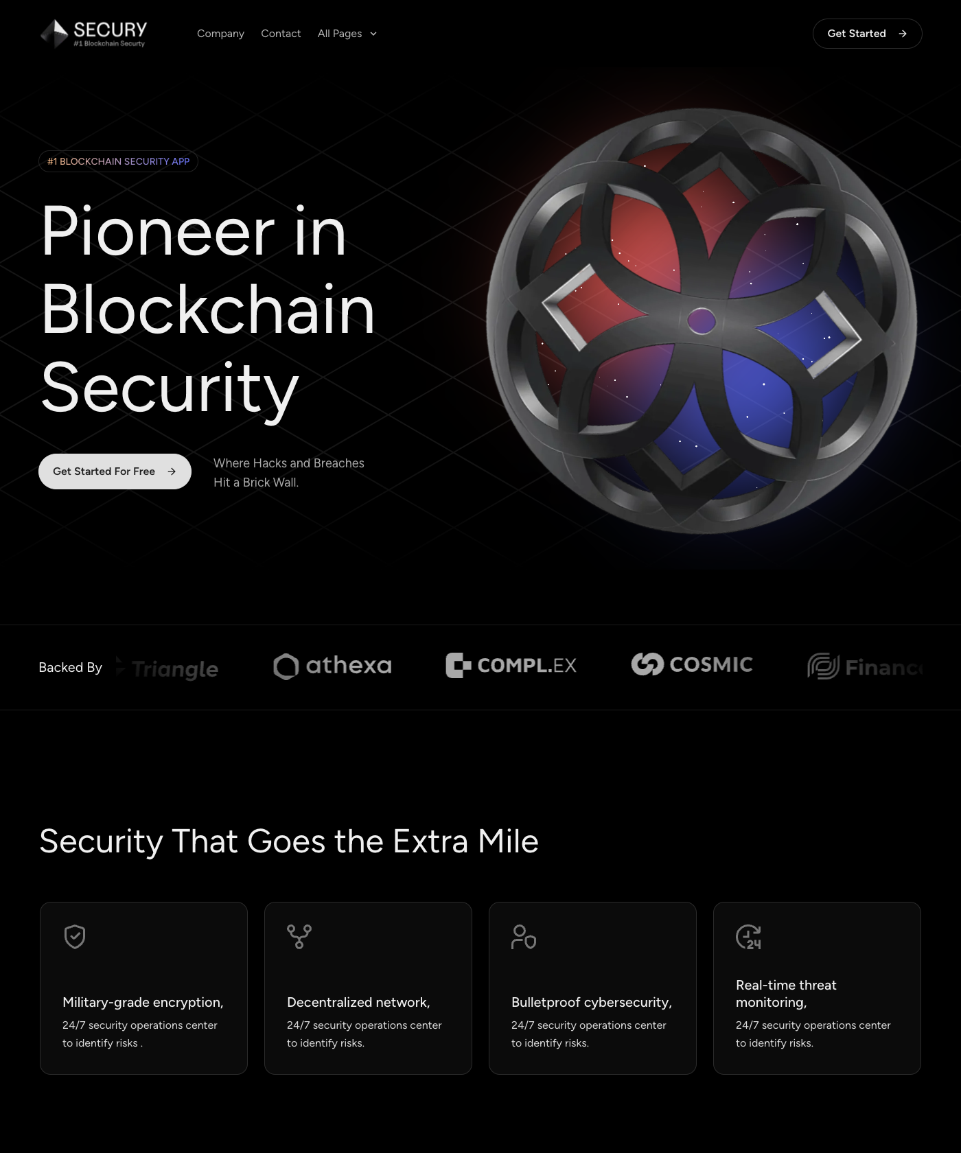 Screenshot of Secury Astro