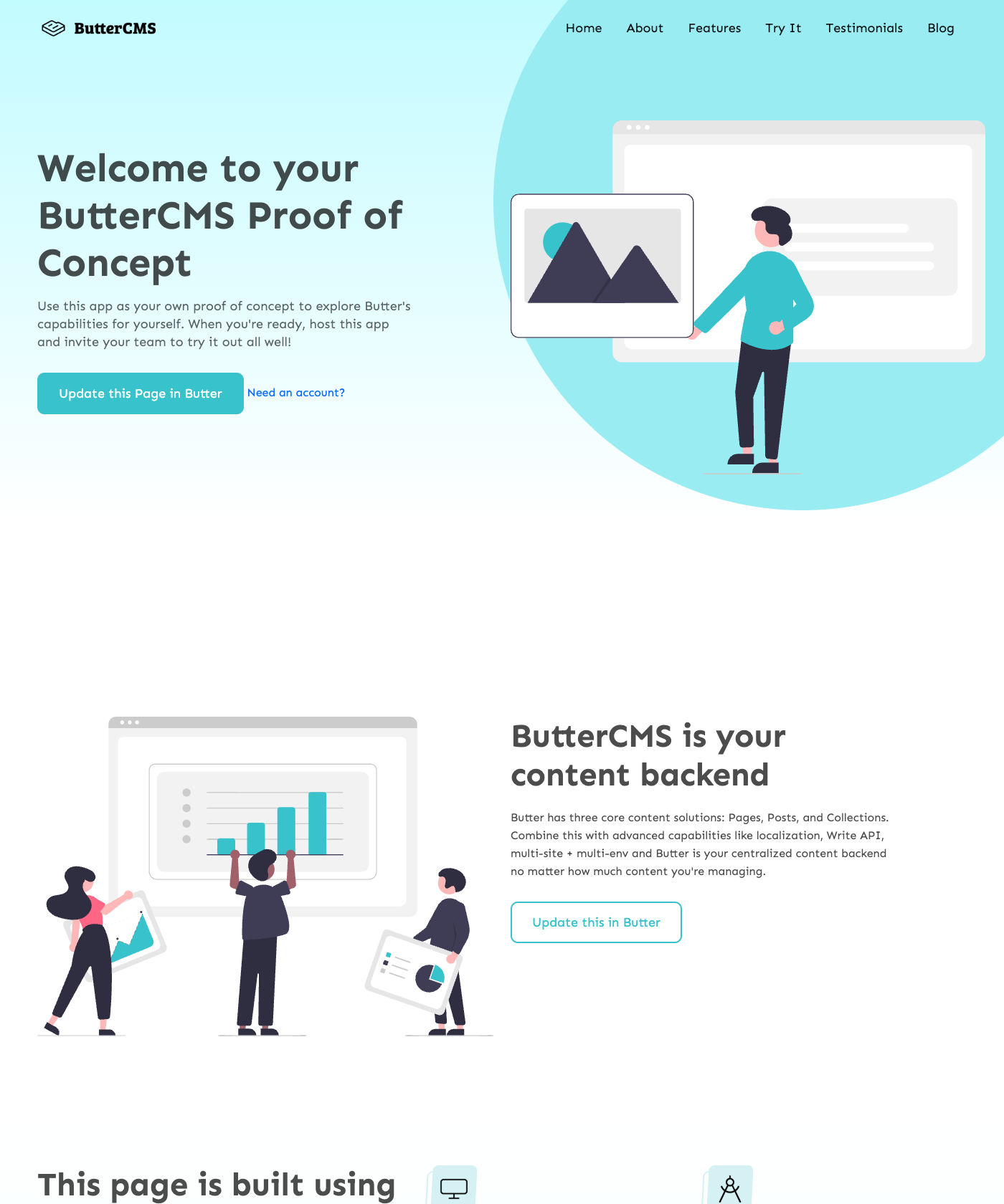 Screenshot of Astro Starter Buttercms