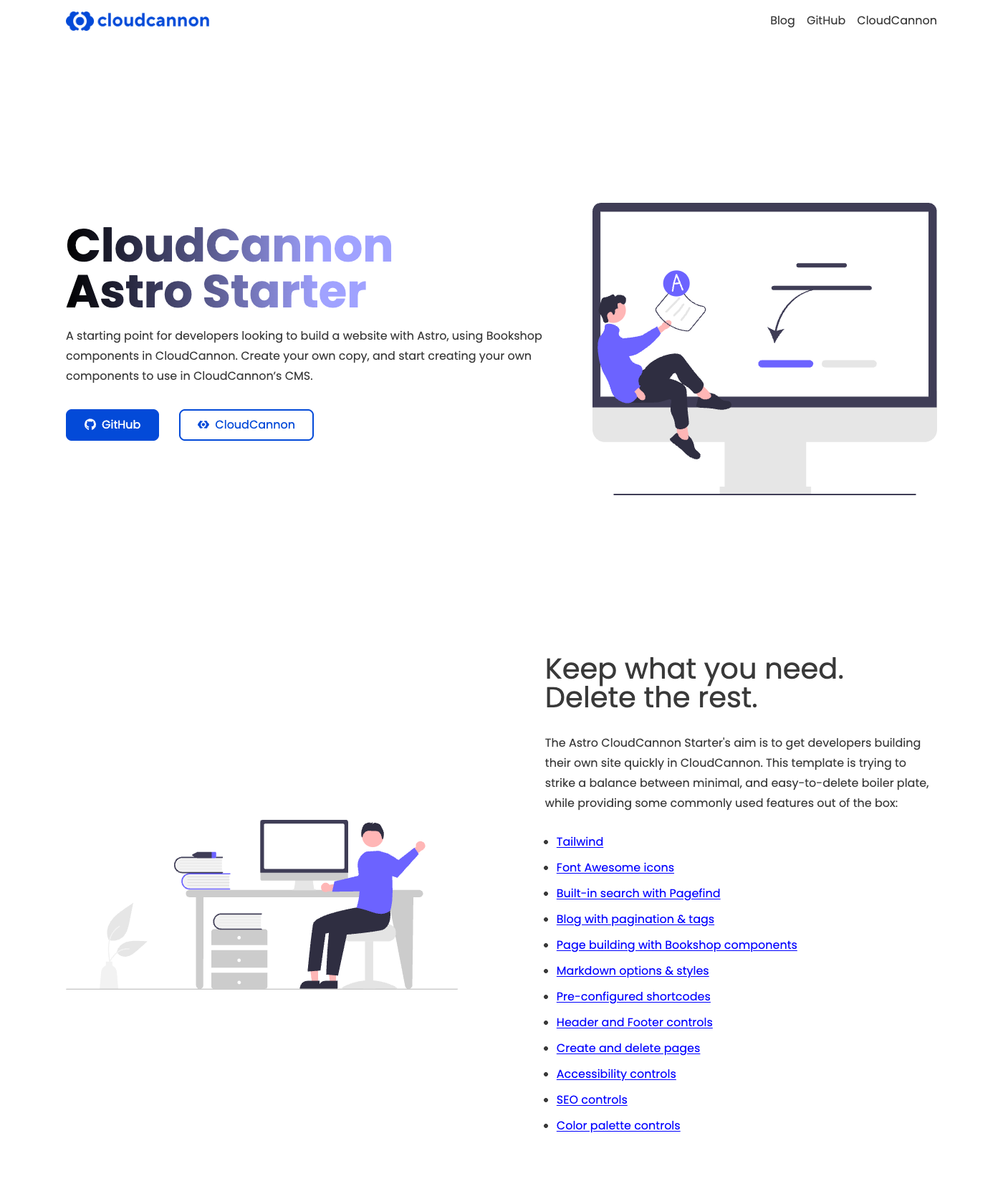 Screenshot of Astro Starter