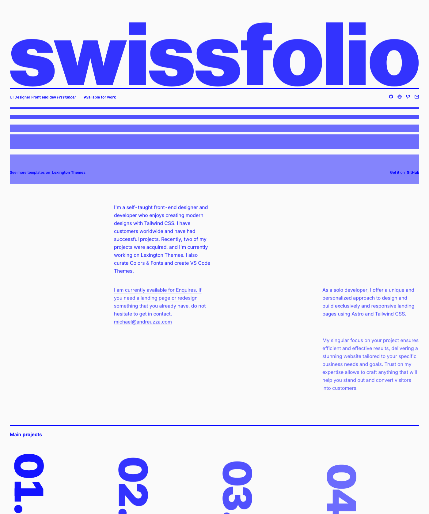 Screenshot of SwissFolio