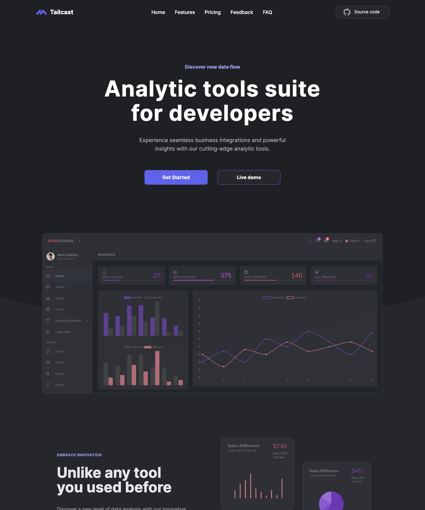 Screenshot of Tailcast