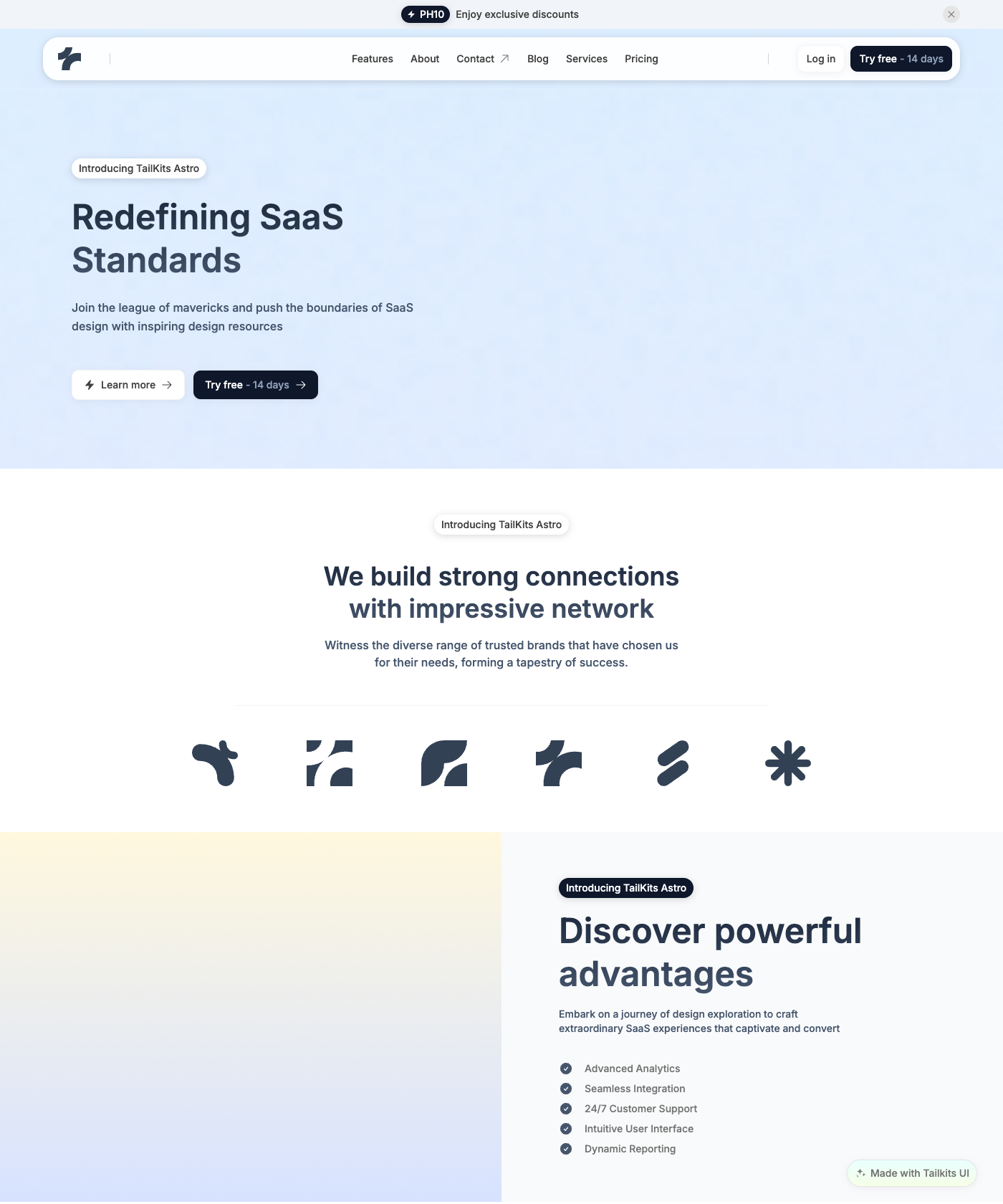 Screenshot of Tailkits Astro