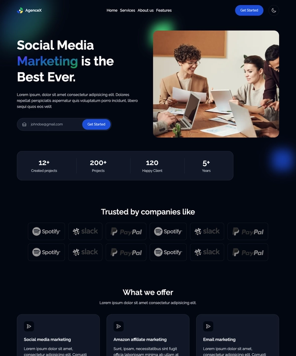 Screenshot of AgenceX