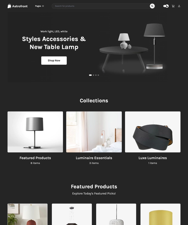 Screenshot of Astrofront