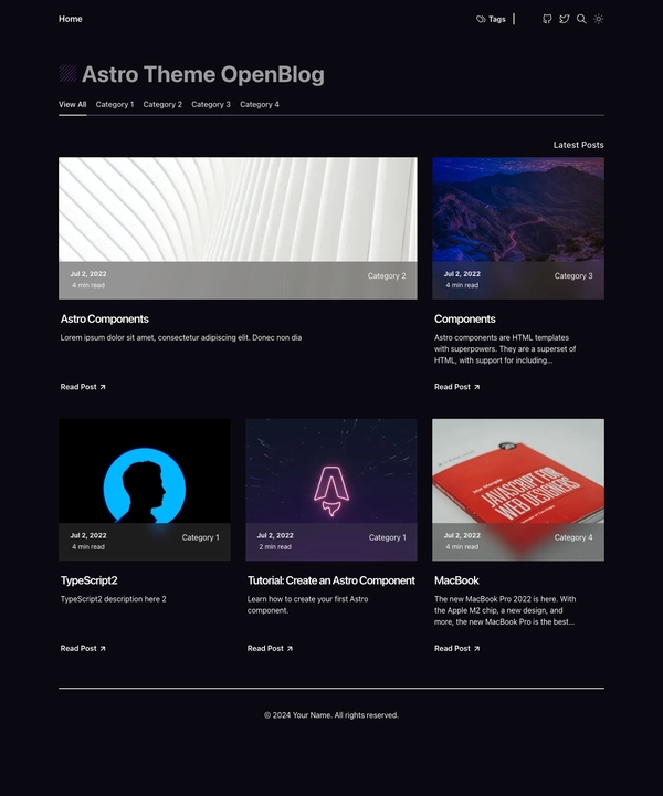 Screenshot of Openblog