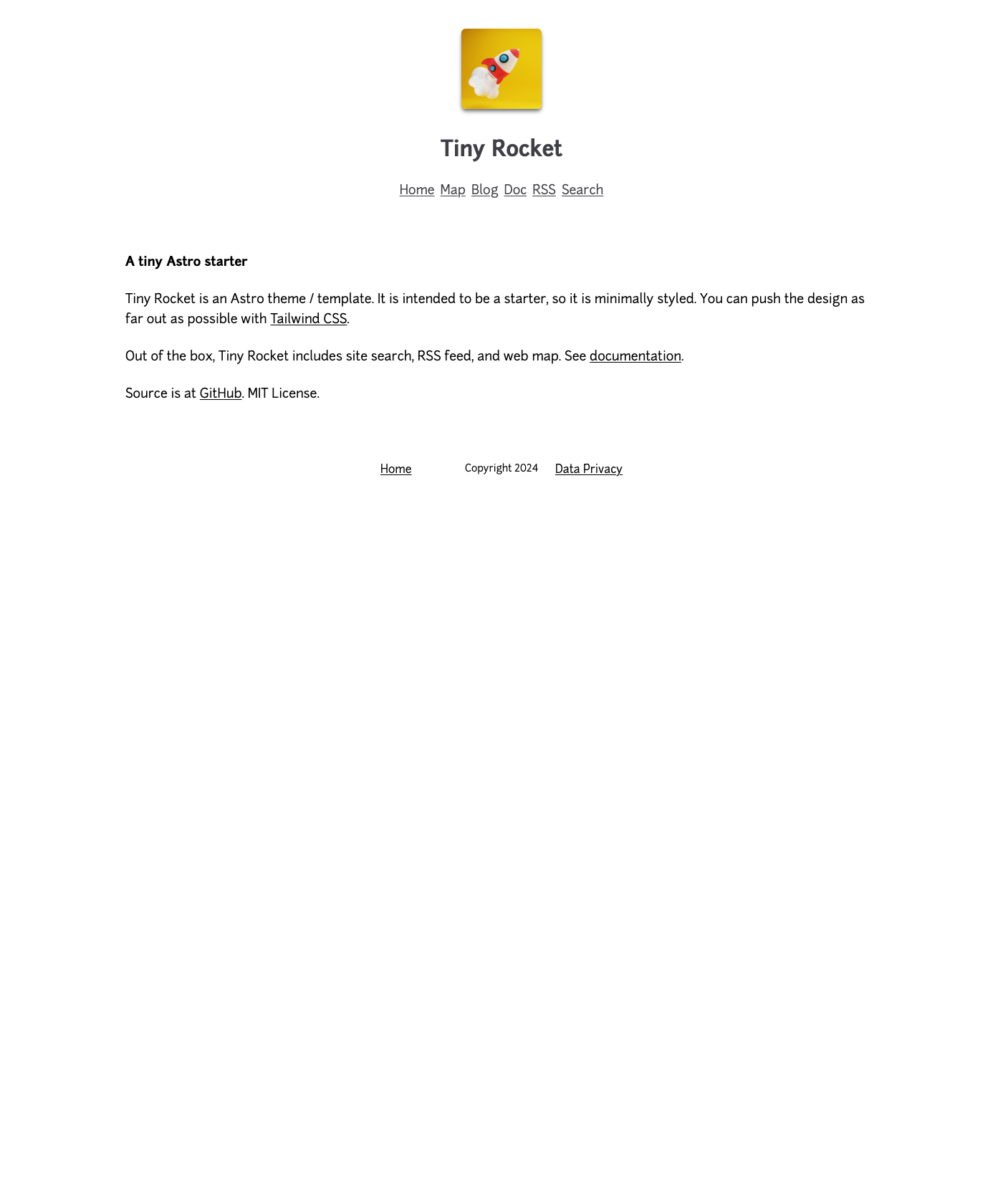 Screenshot of Tiny Rocket