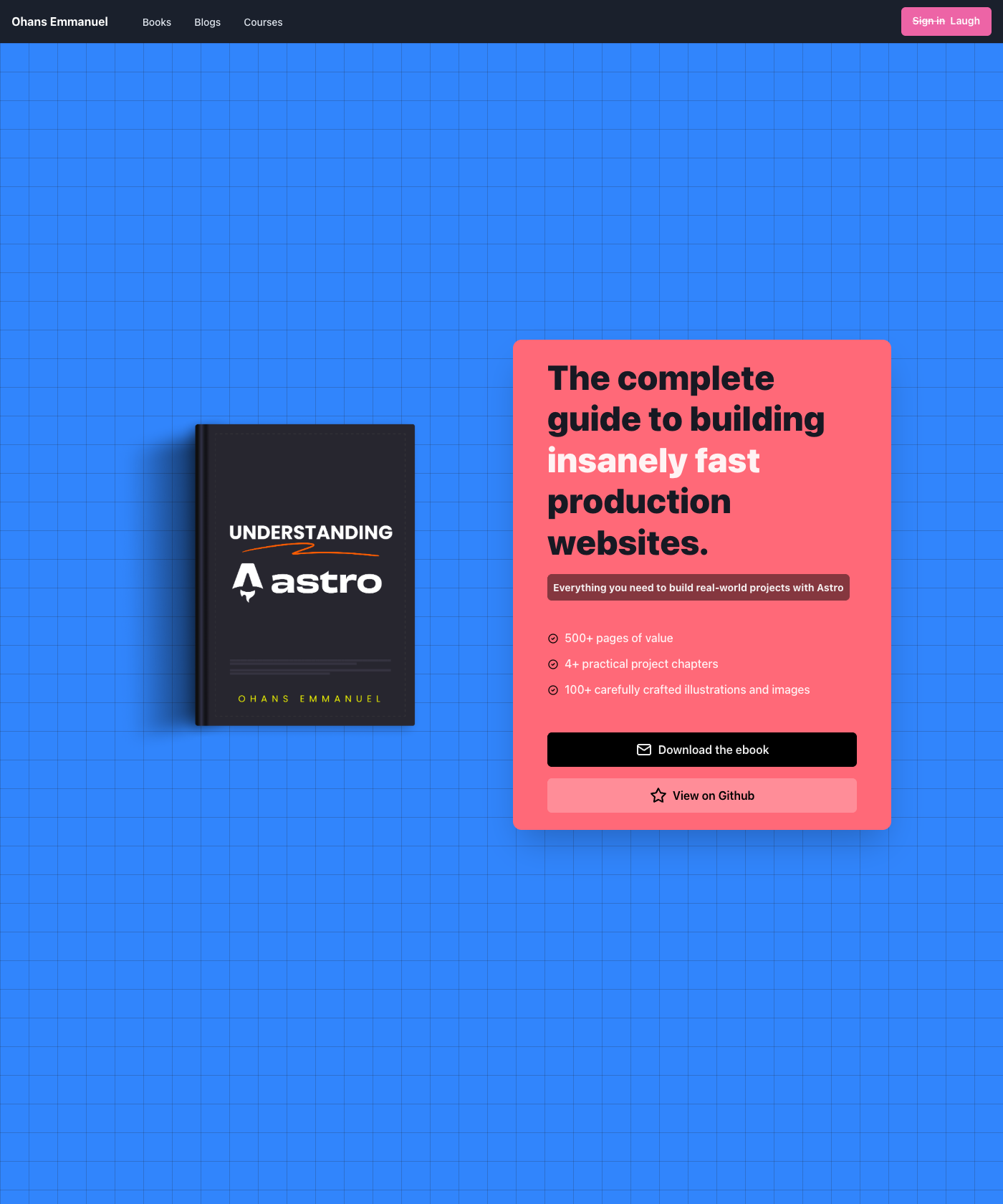 Screenshot of Understanding Astro Book