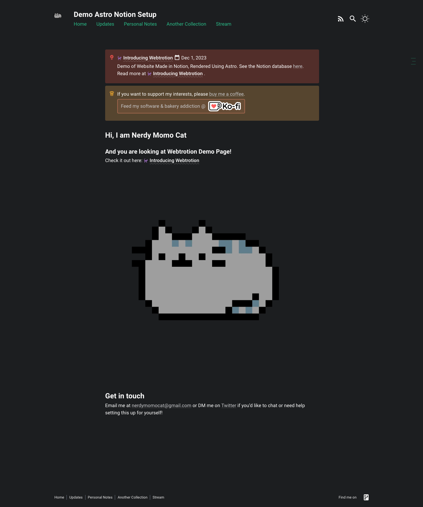 Screenshot of Webtrotion