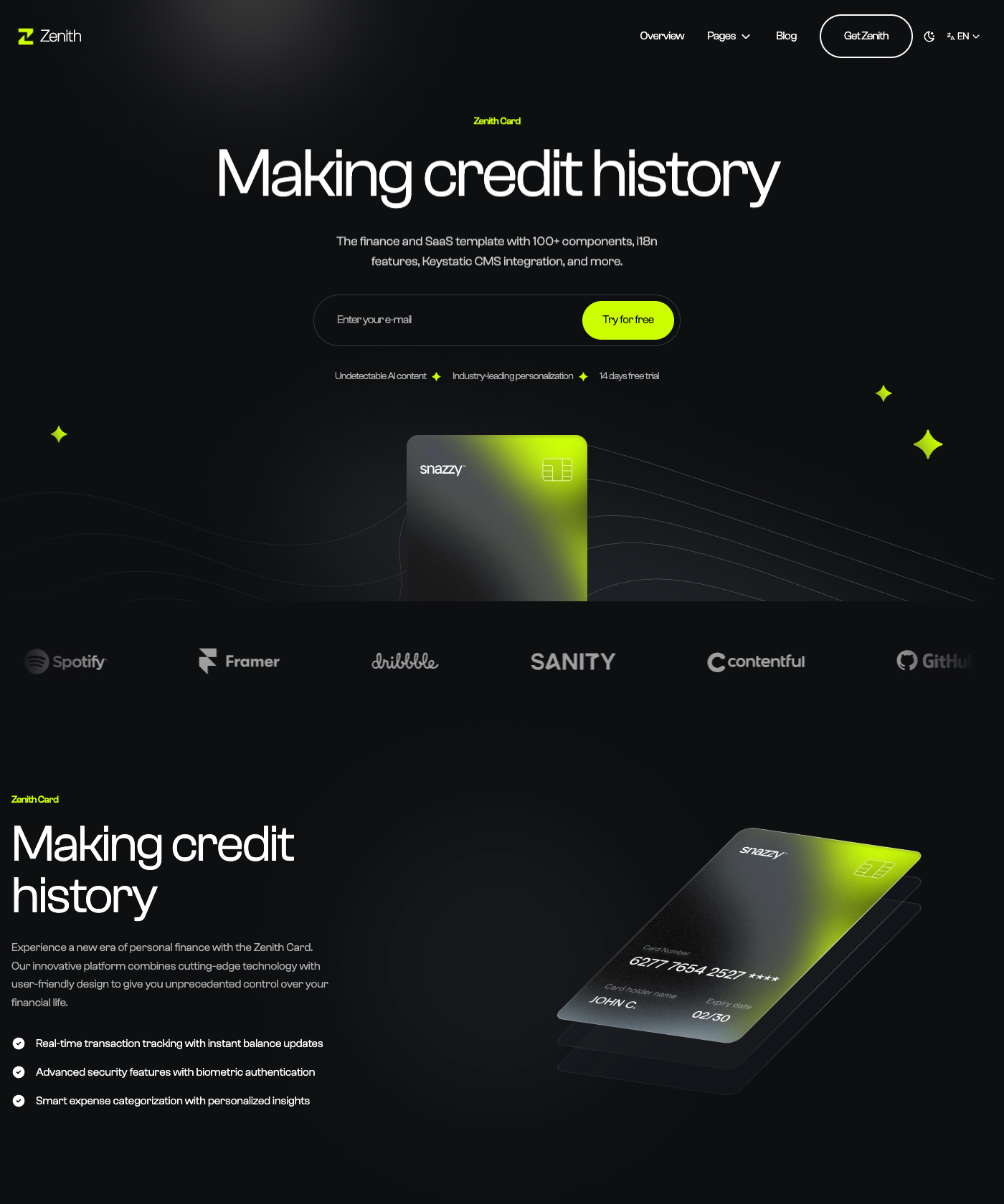 Screenshot of Zenith